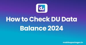 How to Check DU Data Balance 2024