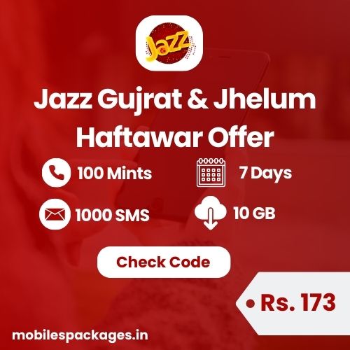 Jazz Gujrat & Jhelum Haftawar Offer details