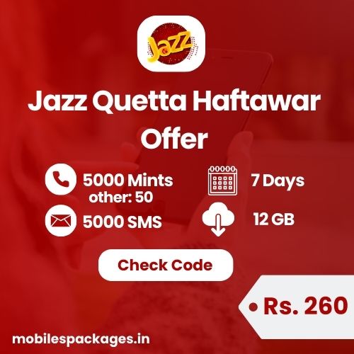 Jazz Quetta Haftawar Offer details